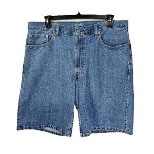 Levis 550 Relaxed Jean Shorts Men’s 38 Blue Denim Jorts 9” 100% Cotton Red Tab